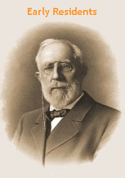 Link to photo gallery of early residents. Photo of Nathan Weston Blanchard,Founder of Santa Paula and Citrus Industry.